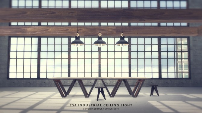 Sims 4 INDUSTRIAL CEILING LIGHT at Love9Souls