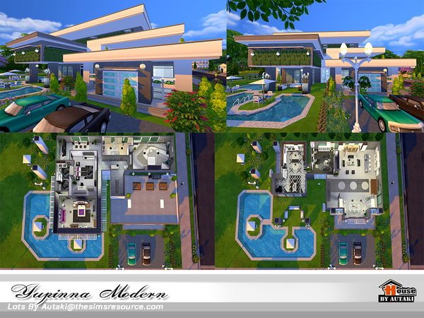 Sims 4 Yupinna Modern house by autaki at TSR
