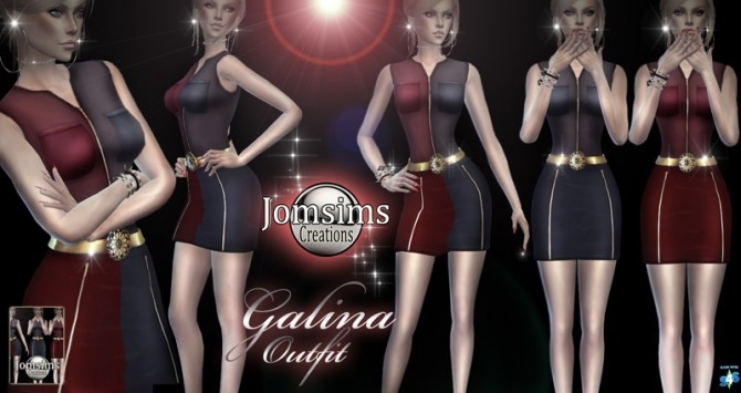 Sims 4 Galina dress at Jomsims Creations