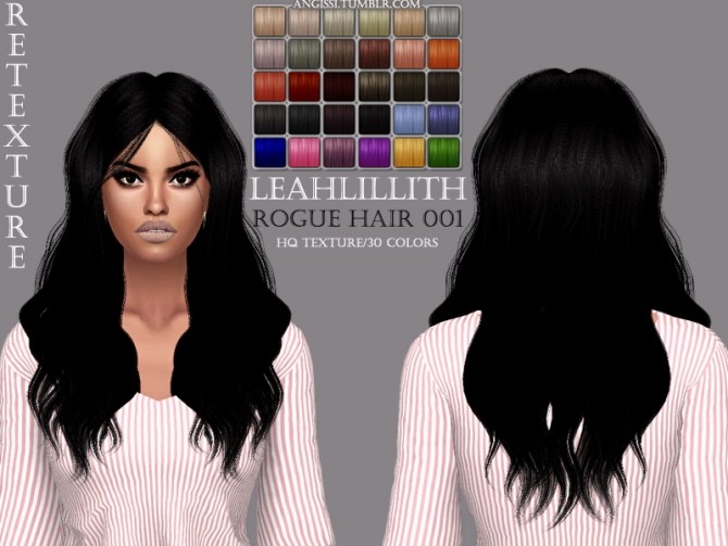 Sims 4 Leahlillith Rogue hair retexture at Angissi