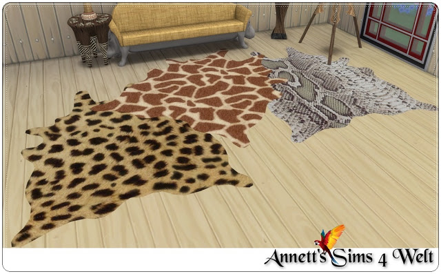 Sims 4 Safari rugs at Annett’s Sims 4 Welt