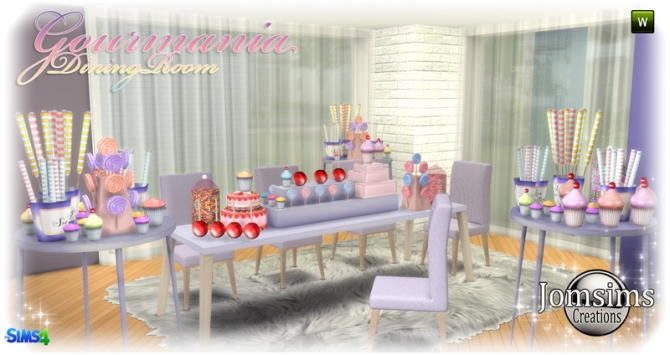 Gourmania dining room at Jomsims Creations » Sims 4 Updates