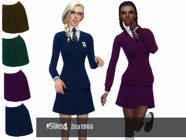 Sims 4 Teen School Uniform by ZitaRossouw at TSR