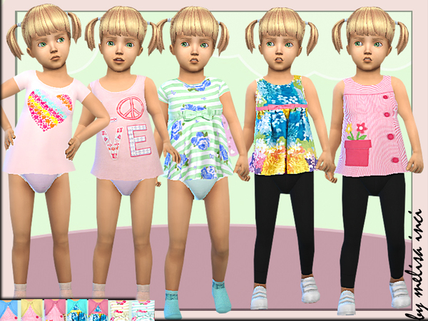 Sims 4 Toddler Various Top Dress by melisa inci at TSR