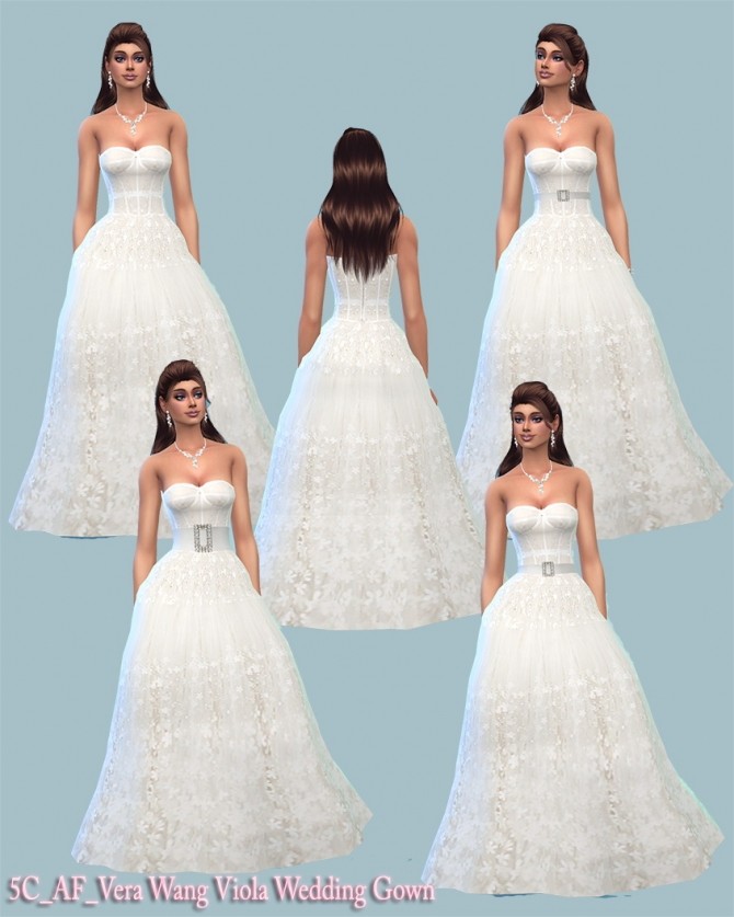 Sims 4 Viola Wedding Gown at 5Cats