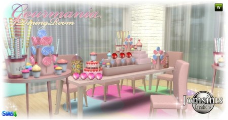 Gourmania dining room at Jomsims Creations » Sims 4 Updates