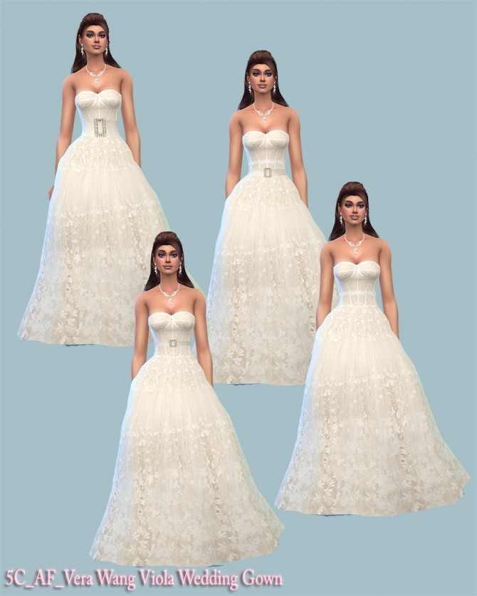 Sims 4 Viola Wedding Gown at 5Cats