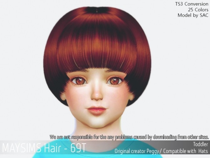 Sims 4 Hair 69T (Peggy) at May Sims