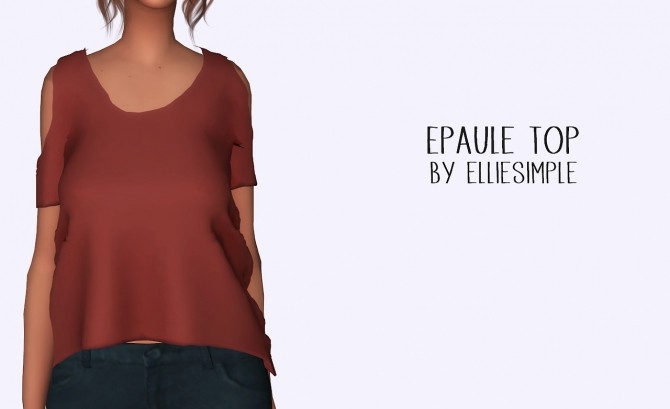 Sims 4 Epaule Top at Elliesimple