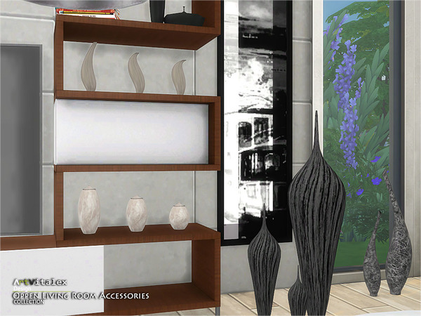 Sims 4 Open Living Room Accessories by ArtVitalex at TSR