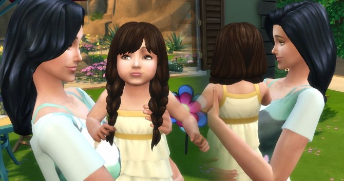 Sims 4 Spring Braids for Toddlers at My Stuff
