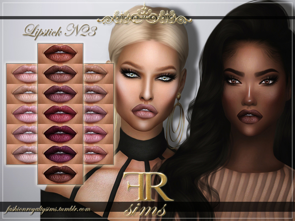 Sims 4 FRS Lipstick N23 by FashionRoyaltySims at TSR
