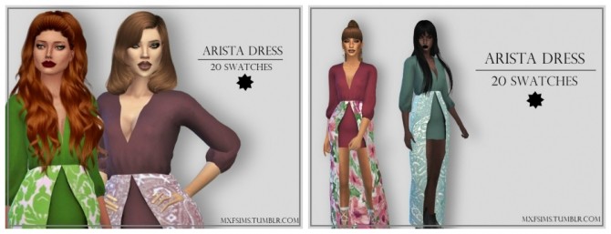 Sims 4 ARISTA DRESS at MXFSims