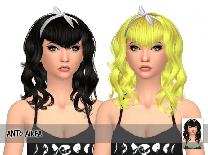 Sims 4 Anto Aikea hair retexture at Nessa Sims