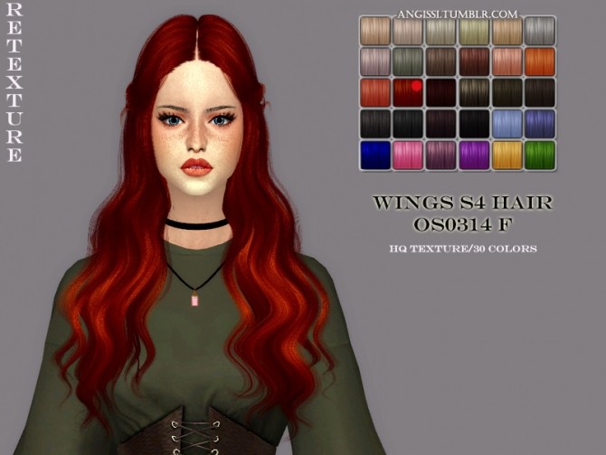 Sims 4 WINGS S4 HAIR OS0314 F retexture at Angissi