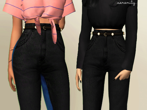 Sims 4 Pearl Jeans by serenity cc at TSR