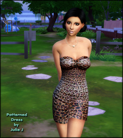 Sims 4 Patterned Base Game Dresses at Julietoon – Julie J