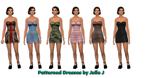 Sims 4 Patterned Base Game Dresses at Julietoon – Julie J