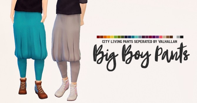 Sims 4 Big Boy Pants City Living pants seperated at Valhallan