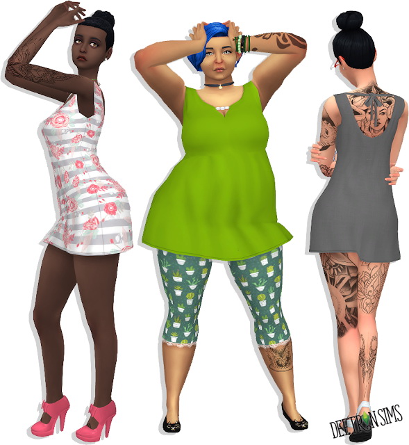 Sims 4 Bauble Mini Dress at Deetron Sims