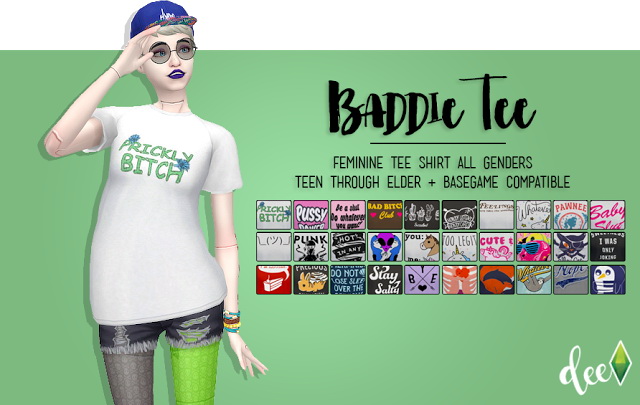 Sims 4 Baddie Tee at Deetron Sims