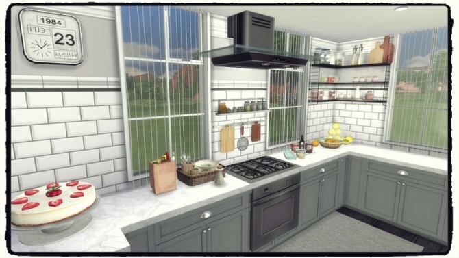 Sims 4 Gray Kitchen at Dinha Gamer