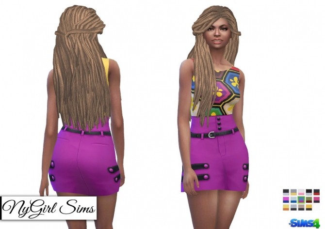 Sims 4 City Living High Waist Dress at NyGirl Sims