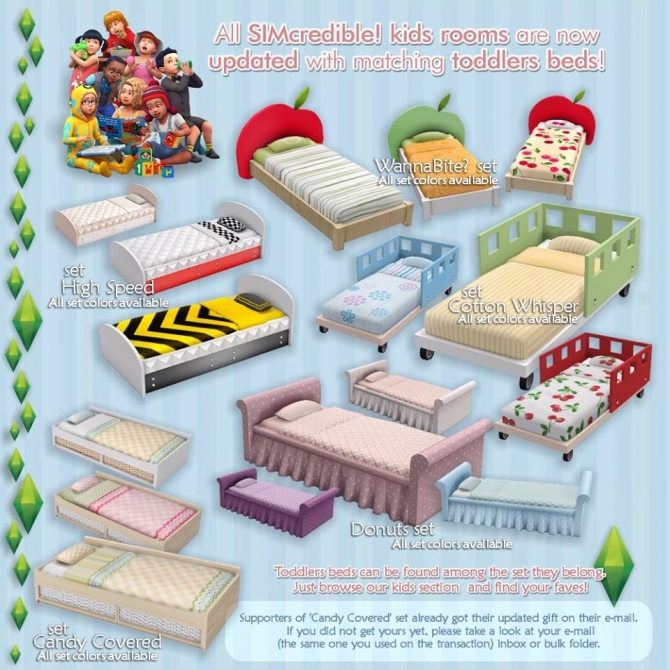 custom content toddler beds sims 4