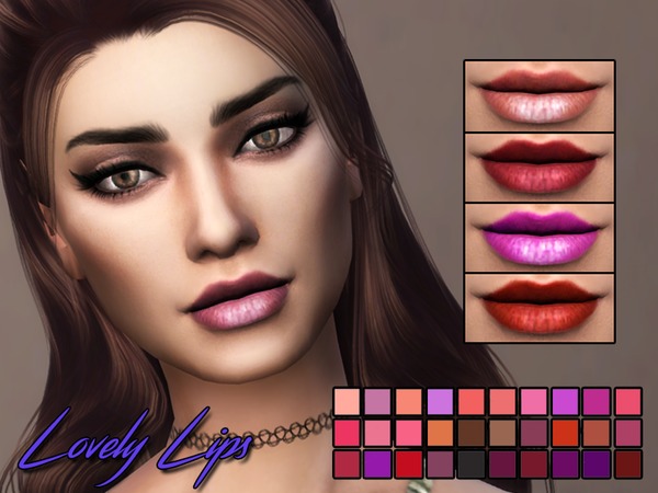 Sims 4 KM Lovely Lipstick by Kitty.Meow at TSR