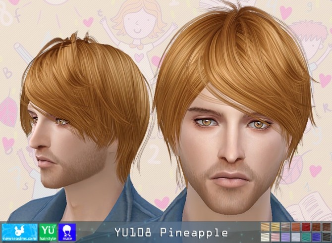 Sims 4 YU108 Pineapple hair M (Pay) at Newsea Sims 4
