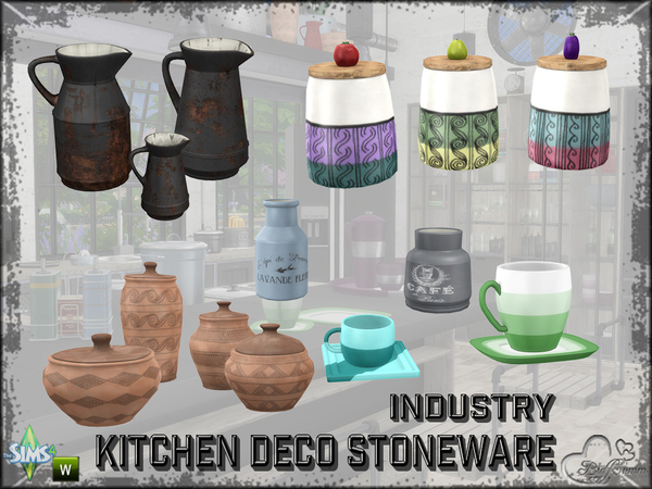Sims 4 Kitchen Industry Deco Pt.2 by BuffSumm at TSR