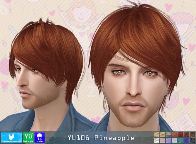 Sims 4 YU108 Pineapple hair M (Pay) at Newsea Sims 4