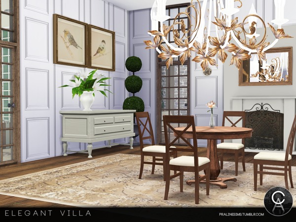 Sims 4 Elegant Villa by Pralinesims at TSR