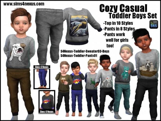 Sims 4 Cozy Casual Toddler Boys Set at Sims 4 Nexus