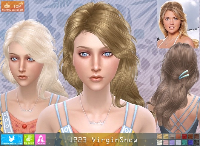 Sims 4 J223 VirginSnow hair (Pay) at Newsea Sims 4