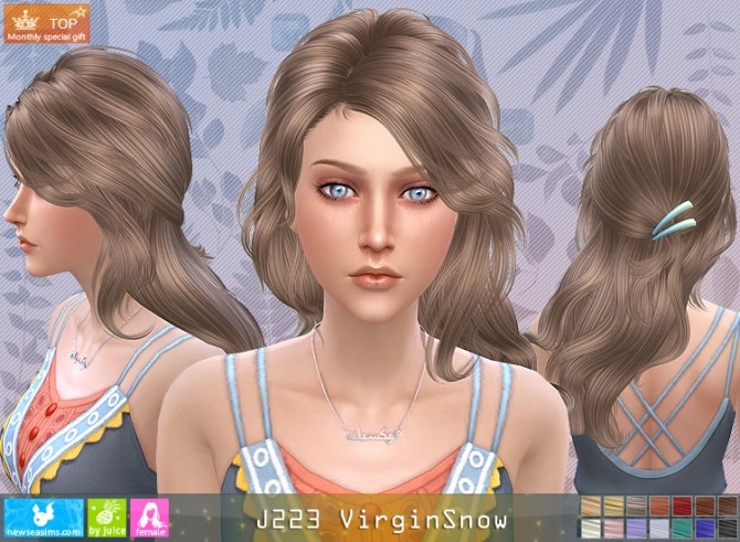 Sims 4 J223 VirginSnow hair (Pay) at Newsea Sims 4