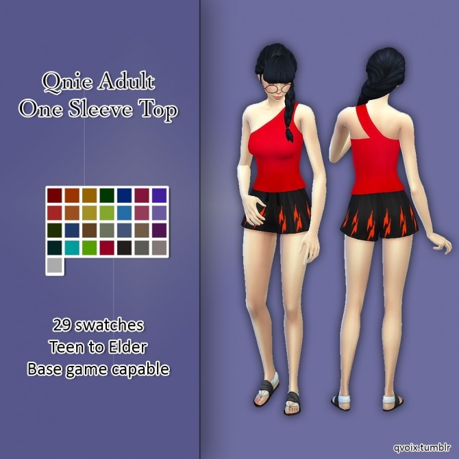 Sims 4 Sleeve Top at qvoix – escaping reality