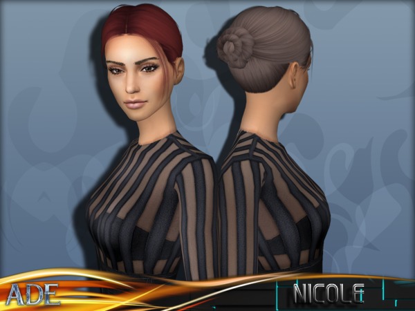 Sims 4 Nicole hair by Ade Darma at TSR