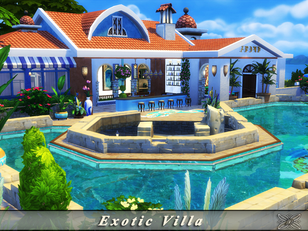 Sims 4 Exotic Villa by Danuta720 at TSR