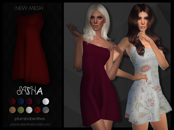 Pnf Sasha Short Dress By Plumbobs N Fries At Tsr Sims 4 Updates