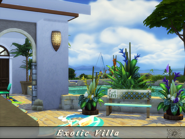 Sims 4 Exotic Villa by Danuta720 at TSR