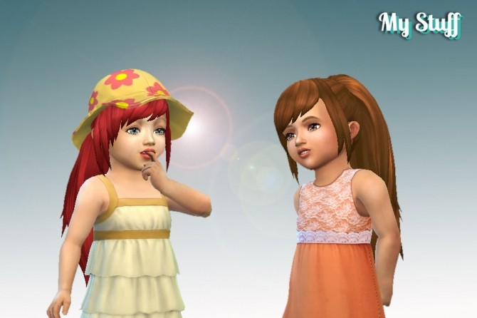 Sims 4 Fashion Ponytail for Toddlers at My Stuff