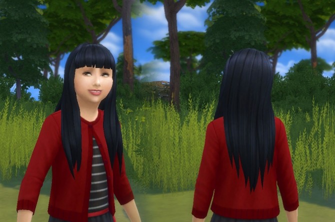 Sims 4 Twists Long V2 for Girls at My Stuff