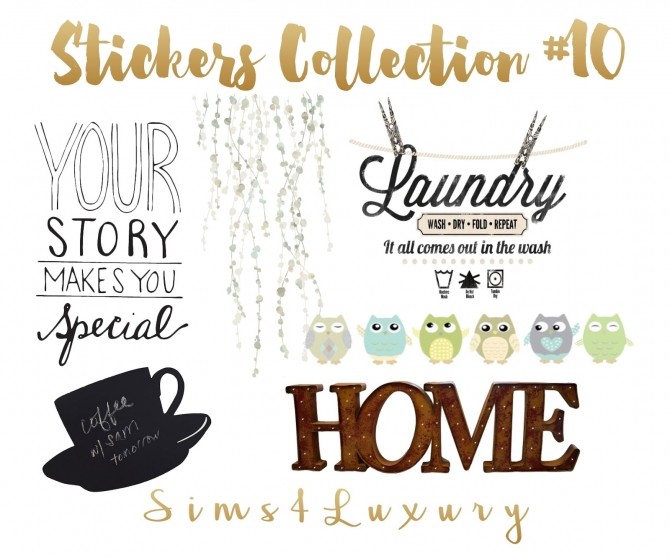 Sims 4 Stickers Collection #10 at Sims4 Luxury