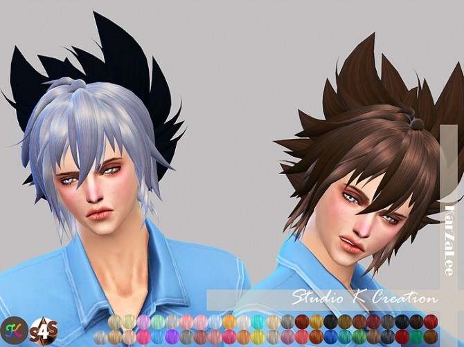 Animate hair 79 Kuro at Studio K-Creation » Sims 4 Updates