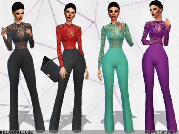 Sims 4 Najwa jumpsuit by belal1997 at TSR