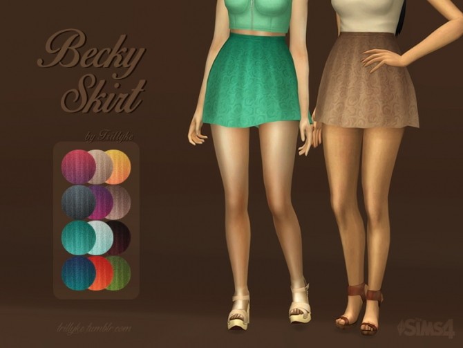 Becky Skirt at Trillyke » Sims 4 Updates