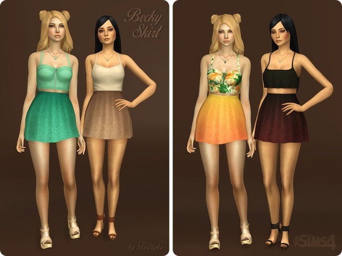 Sims 4 Becky Skirt at Trillyke