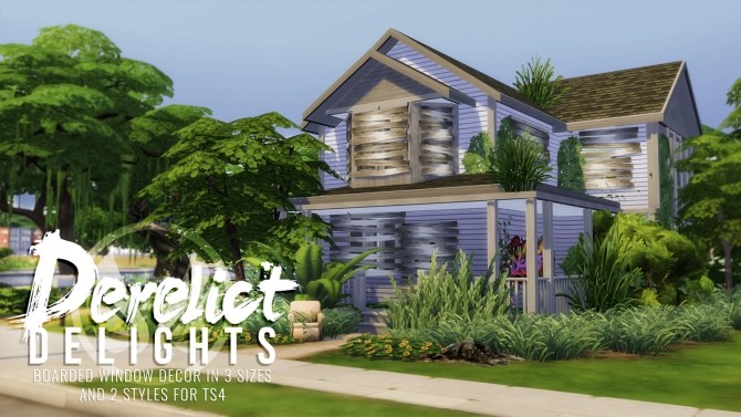 Sims 4 Derelict Delights Boarded Window Decor at Simsational Designs