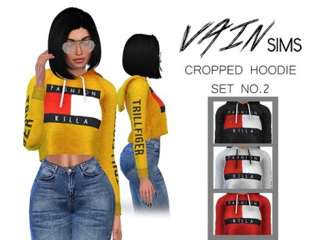 Cropped Hoodie Set No2 by VainSims at TSR